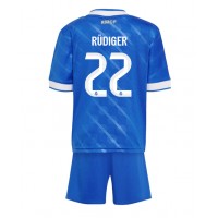 Dětský fotbalový dres Real Madrid Antonio Rudiger #22 2025-26 Třetí Krátký Rukáv (+ trenýrky)